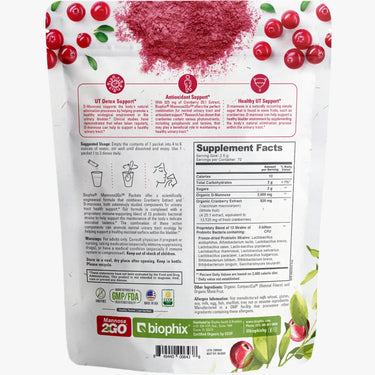 Biophix Mannose2GO 70 Packets Convenient On-The-Go UTI Prevention Sachet