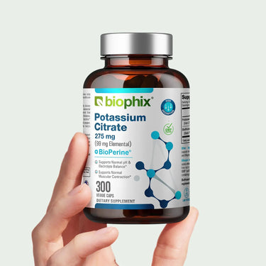 Biophix Potassium Citrate 300 Vcaps Hand View Electrolyte Heart Muscle Support