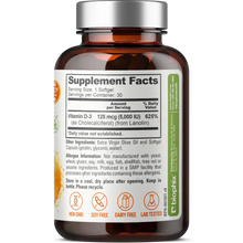 Load image into Gallery viewer, Vitamin D-3 5000 IU High-Potency 30 Softgels biophix