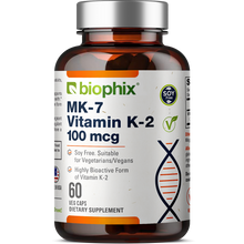 Load image into Gallery viewer, Vitamin K2 MK-7 High-Potency 100 mcg 60 Vegetarian Capsules