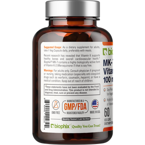 Vitamin K2 MK-7 High-Potency 100 mcg 60 Vegetarian Capsules