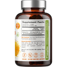Load image into Gallery viewer, Vitamin D-3 5000 IU High-Potency 360 Softgels Biophix