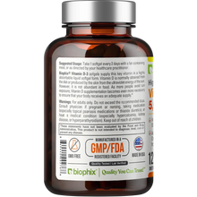 Load image into Gallery viewer, Vitamin D-3 5000 IU High-Potency 120 Softgels biophix