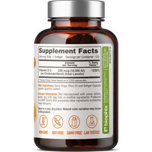 Vitamin D-3 10000 IU High-Potency 120 Softgels