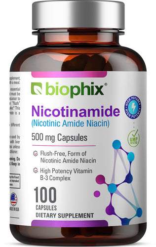 Nicotinamide 500 mg 100 Capsules