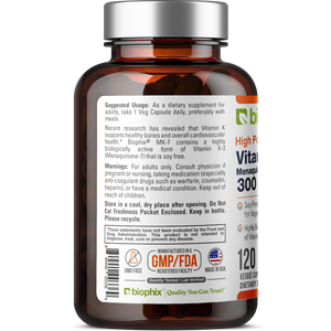 biophix Vitamin K2 MK-7 - 300 mcg 120 Vegetarian Capsules