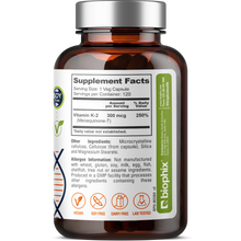 Load image into Gallery viewer, biophix Vitamin K2 MK-7 - 300 mcg 120 Vegetarian Capsules