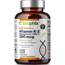 Load image into Gallery viewer, biophix Vitamin K2 MK-7 - 300 mcg 120 Vegetarian Capsules
