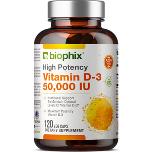 Vitamin D-3 50000 IU High-Potency 120 Vegetarian Capsules