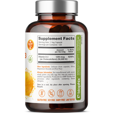 Load image into Gallery viewer, Vitamin D-3 50000 IU High-Potency 120 Vegetarian Capsules