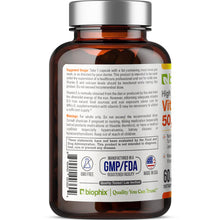 Load image into Gallery viewer, Vitamin D-3 50000 IU High-Potency 60 Vegetarian Capsules