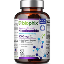 Load image into Gallery viewer, Nicotinamide Extra Strength 1000 mg 60 Tablets biophix