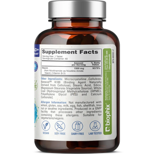 Nicotinamide Maximum Strength 1500 mg 60 Tablets biophix