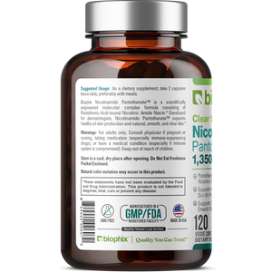 biophix Nicotinamide Pantothenate 1350 mg 120 Vegetarian Capsules