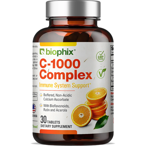 Vitamin C-1000 mg High-Potency 30 Tablets biophix
