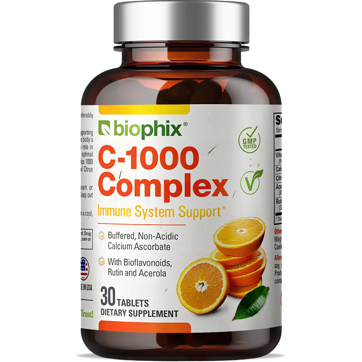 Vitamin C-1000 mg High-Potency 30 Tablets biophix