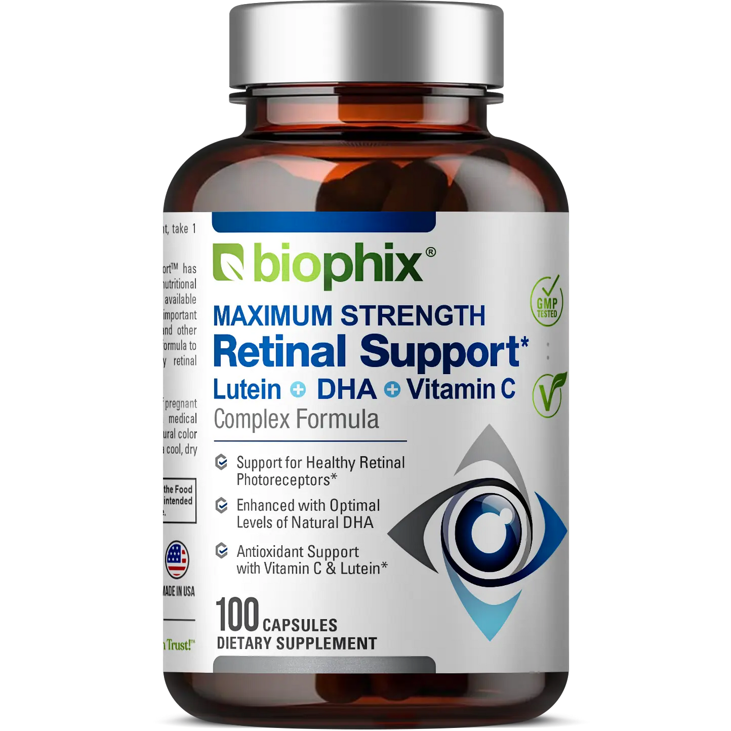 Retinal Support Maximum Strength Complex Formula 100 Caps biophix