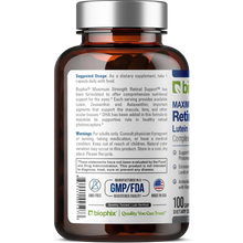 Load image into Gallery viewer, Retinal Support Maximum Strength Complex Formula 100 Caps biophix