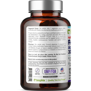 biophix R-Lipoic Acid 300 mg Stabilized 120 Veggie Capsules