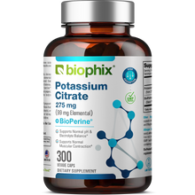 Load image into Gallery viewer, biophix Potassium Citrate 275 mg with BioPerine 300 Veggie Capsules