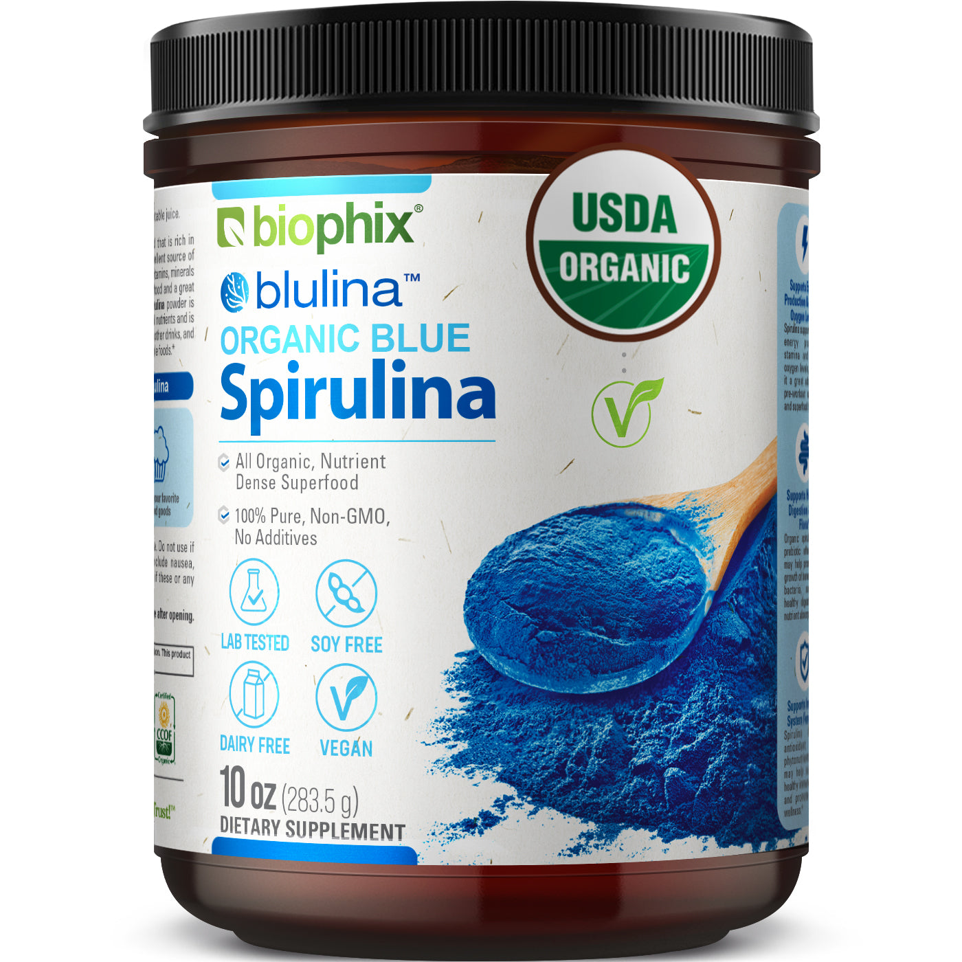 biophix Blulina Organic Blue Spirulina Powder 10 oz 283.5 g