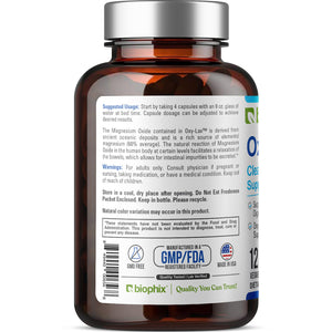 Biophix Oxy-Lax 750 mg 120 Vegetarian Capsules - Gentle Natural Stool Softener Detoxification Support