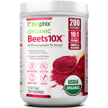 Load image into Gallery viewer, Biophix Organic Beets 10X Beet Root Powder – 2.2 lbs 50000 mg Equivalent - Superfood Energy Support Detoxification Heart Health