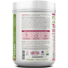 Load image into Gallery viewer, Biophix Tart Cherry Powder USDA Organic 20:1 Extract 12.3 oz 350g - Joint Health Sleep Support Antioxidant Superfood
