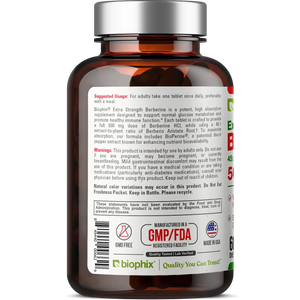 Biophix Berberine High Absorption with Bioperine 22500 mg 60 Tablets - Glucose Metabolism Immune Health Support biophix