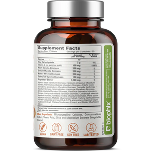 Biophix 16 in 1 Advanced Mushroom Shield with Vitamin C 120 Tablets