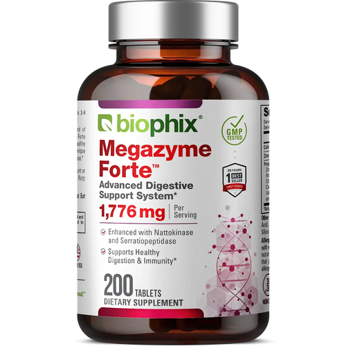 biophix Megazyme Forte Optimized 200 Tablets biophix