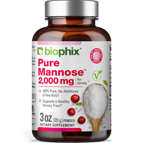 biophix Pure Mannose 100 Percent Powder 2000 mg 3 oz
