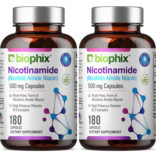 Nicotinamide 500 mg 180 Capsules - 2 Pack
