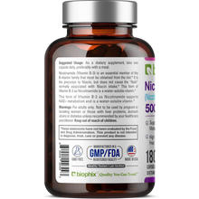 Load image into Gallery viewer, Biophix Nicotinamide 500 mg 180 Capsules - B3 Skin Antioxidants Detoxification Immune Support