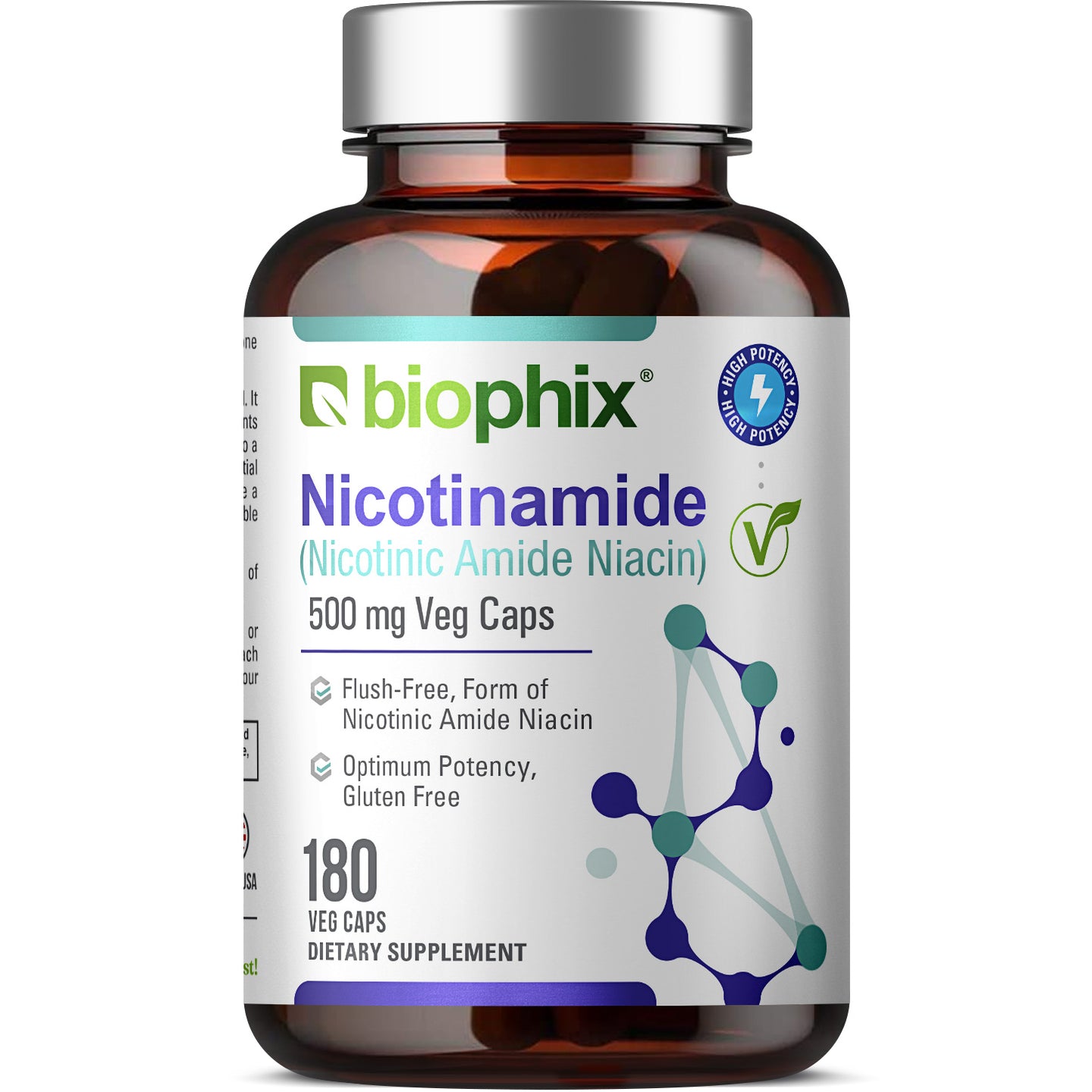 Nicotinamide 500 mg 180 Vegetarian Capsules