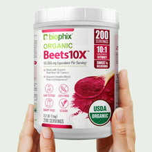 Load image into Gallery viewer, Biophix Organic Beets 10X Beet Root Powder – 2.2 lbs 50000 mg Equivalent - Superfood Energy Support Detoxification Heart Health biophix