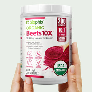 Biophix Organic Beets 10X Beet Root Powder – 2.2 lbs 50000 mg Equivalent - Superfood Energy Support Detoxification Heart Health biophix