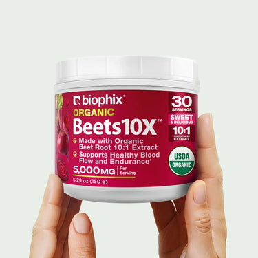 Beets10X USDA Organic Beet Root Powder Extract 4.29 oz biophix Health and Beauty