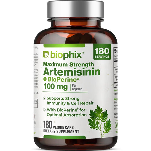 Biophix Artemisinin 100 mg with Bioperine 5 mg 180 Veggie Caps biophix Health and Beauty