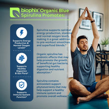 Load image into Gallery viewer, Biophix Blulina Organic Blue Spirulina Powder 10 oz 283.5 g - Detoxification Antioxidants Immune Support Superfood biophix