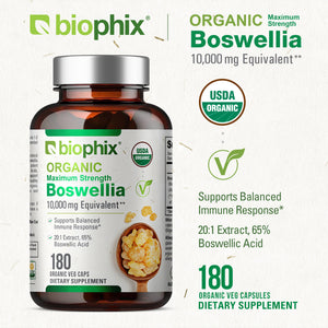 biophix Organic Maximum Strength Boswellia 180 Veggie Caps