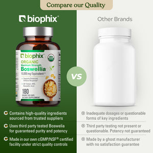 biophix Organic Maximum Strength Boswellia 180 Veggie Caps