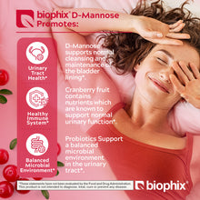 Load image into Gallery viewer, biophix D-Mannose Plus Cranberry and Probiotics 1000 mg 120 Vegetarian Capsules