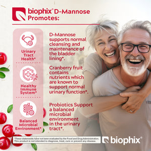 biophix Mannose2GO USDA Organic D-Mannose with Probiotics 2000 mg 70 Packets