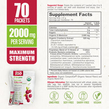 Load image into Gallery viewer, biophix Mannose2GO USDA Organic D-Mannose with Probiotics 2000 mg 70 Packets