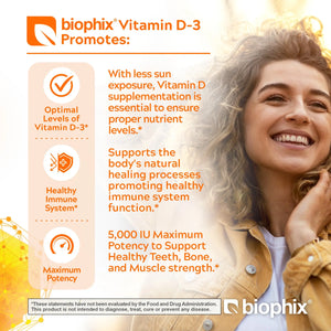 Vitamin D-3 5000 IU High-Potency 30 Softgels biophix