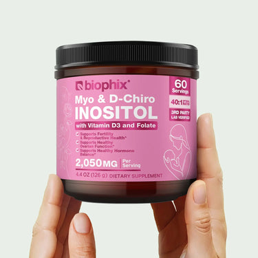 Myo & D-Chiro Inositol 2,050 mg with Vitamin D3 and Folate 4.4 oz biophix Health and Beauty