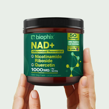 Biophix NAD+ Complex 100 Vcaps Hand View Cellular Energy Healthy Aging Support
