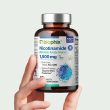 Load image into Gallery viewer, Nicotinamide Maximum Strength 1500 mg 60 Tablets biophix