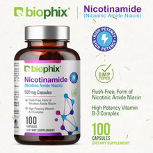 Load image into Gallery viewer, Nicotinamide 500 mg 100 Capsules